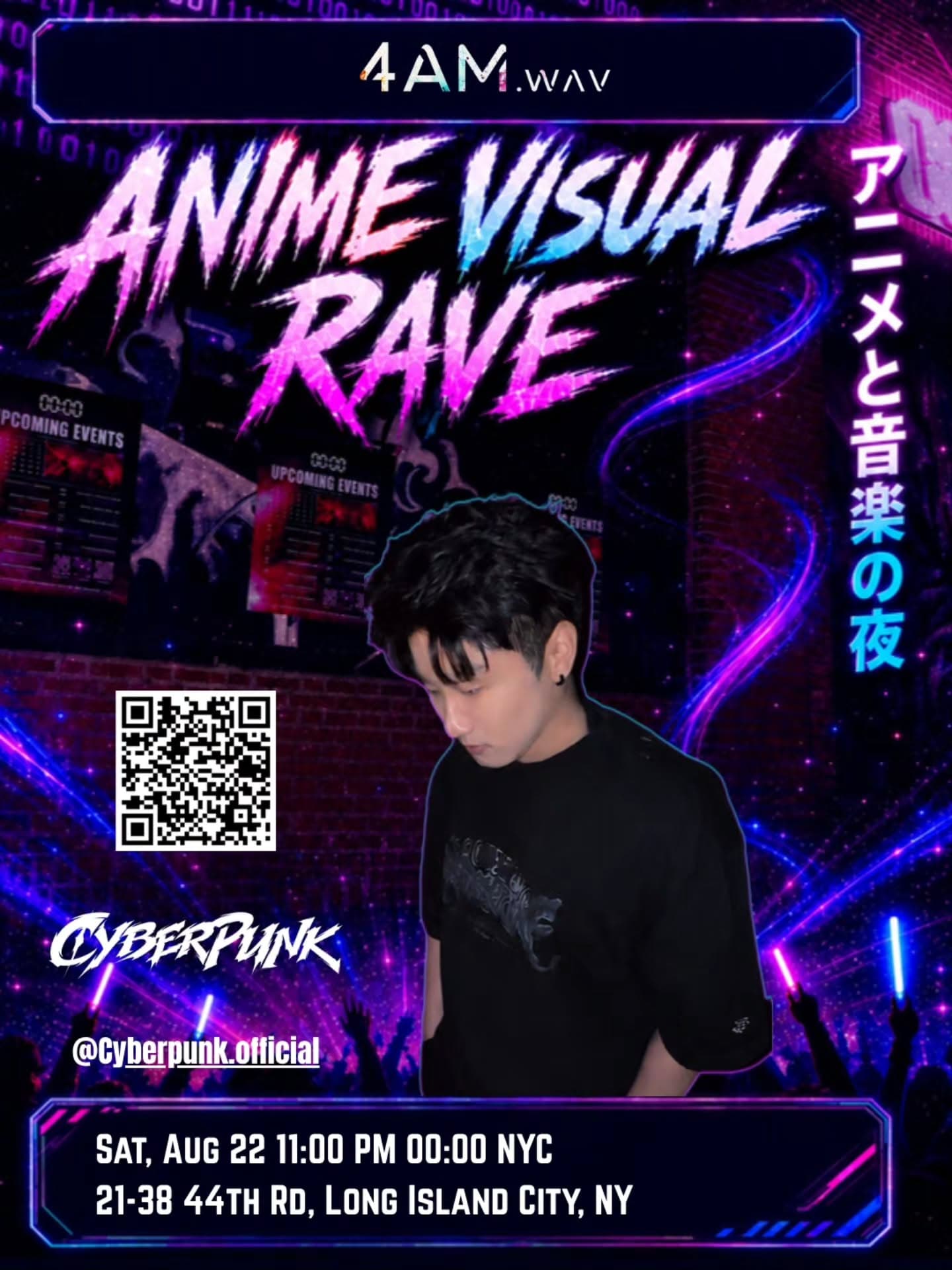 Sound by Cyberpunk — Anime Visual Rave artist flyer