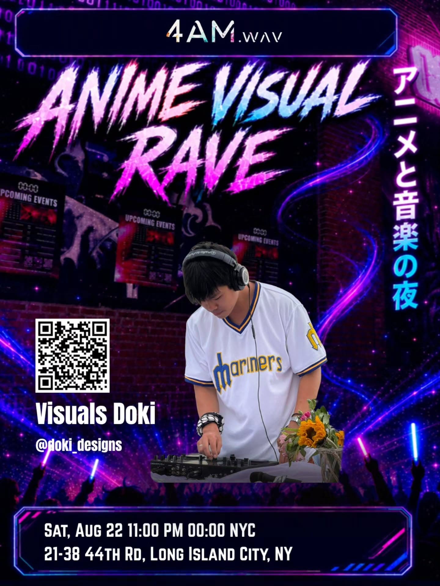 Visuals by Doki — Anime Visual Rave artist flyer