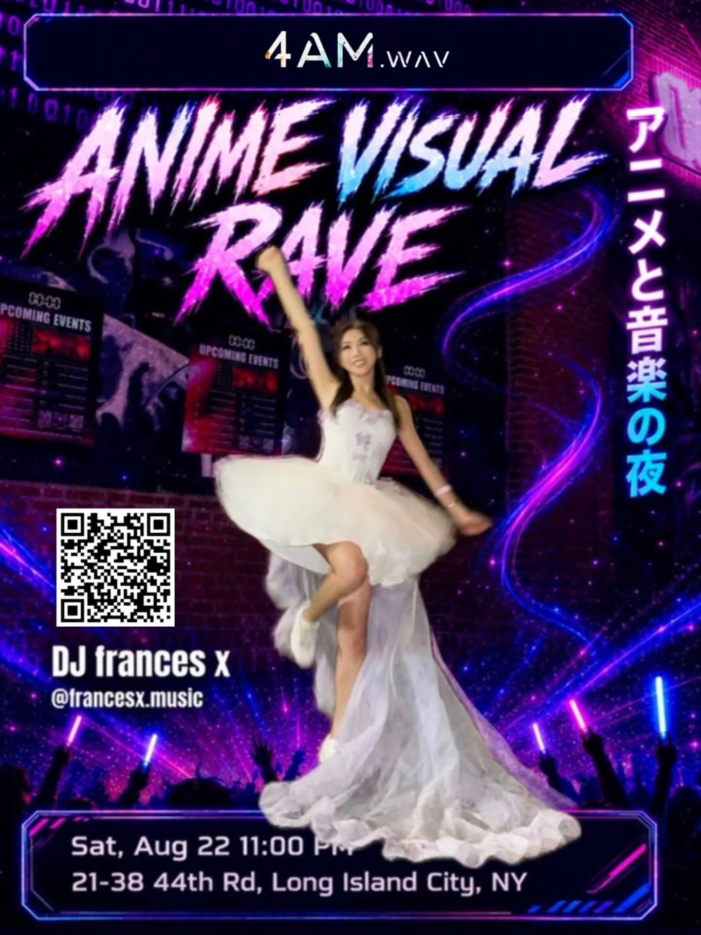 Sound by Frances X — Anime Visual Rave artist flyer