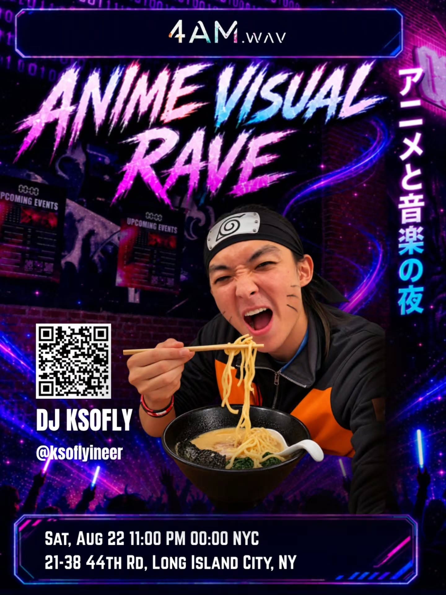 Sound by Ksofly — Anime Visual Rave artist flyer