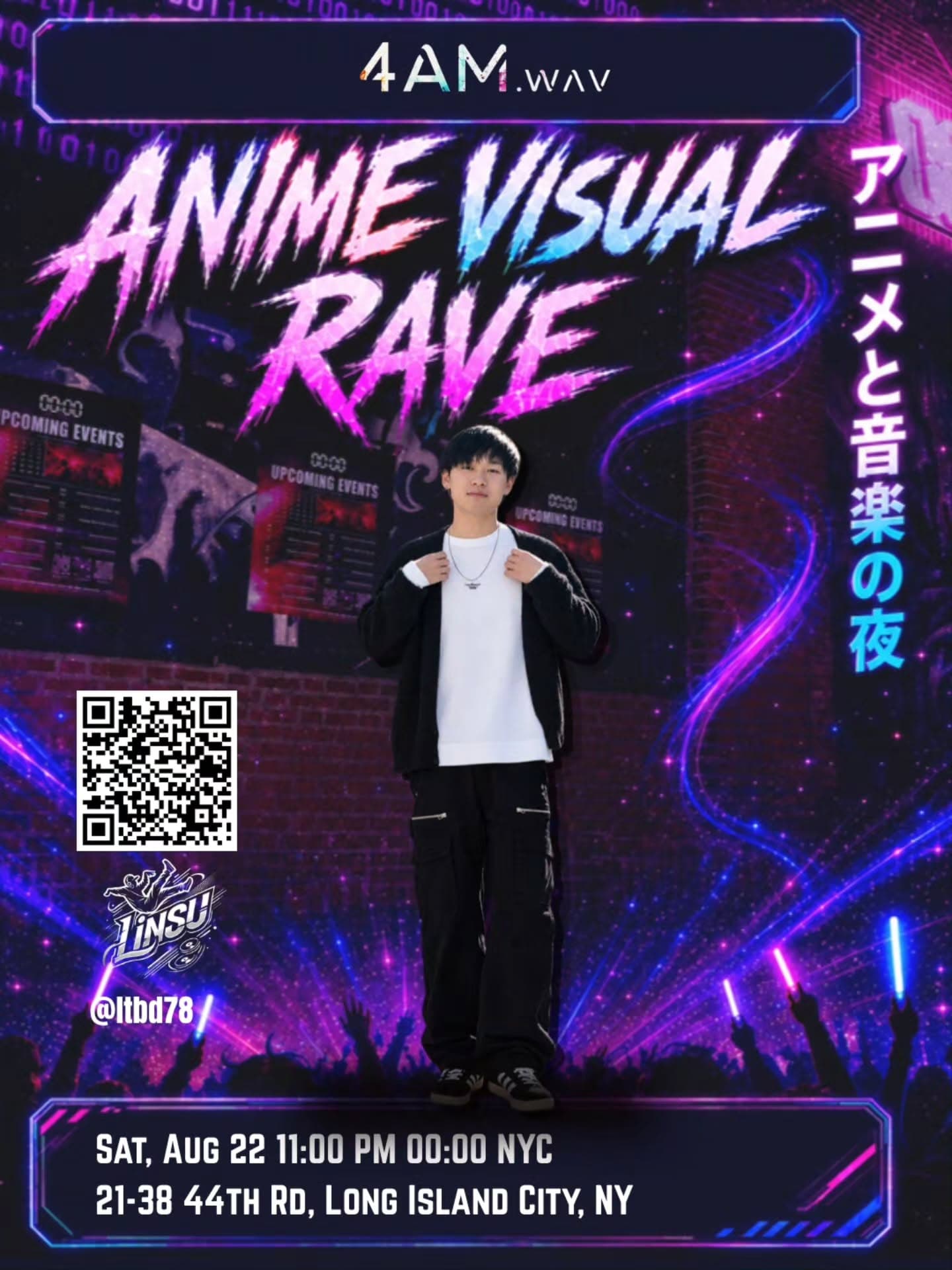 Sound by Linsu — Anime Visual Rave artist flyer