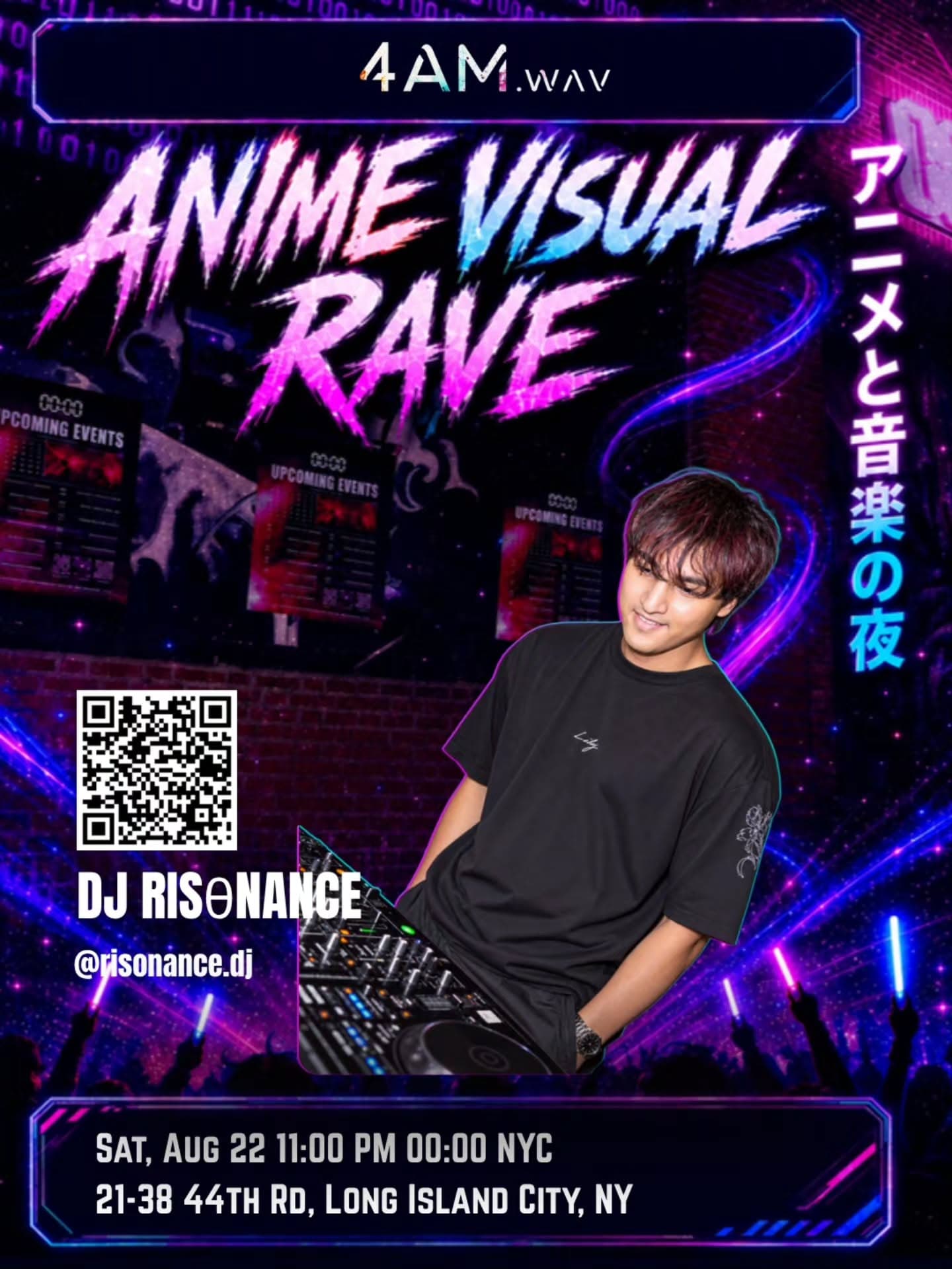 Sound by RISθNANCE — Anime Visual Rave artist flyer