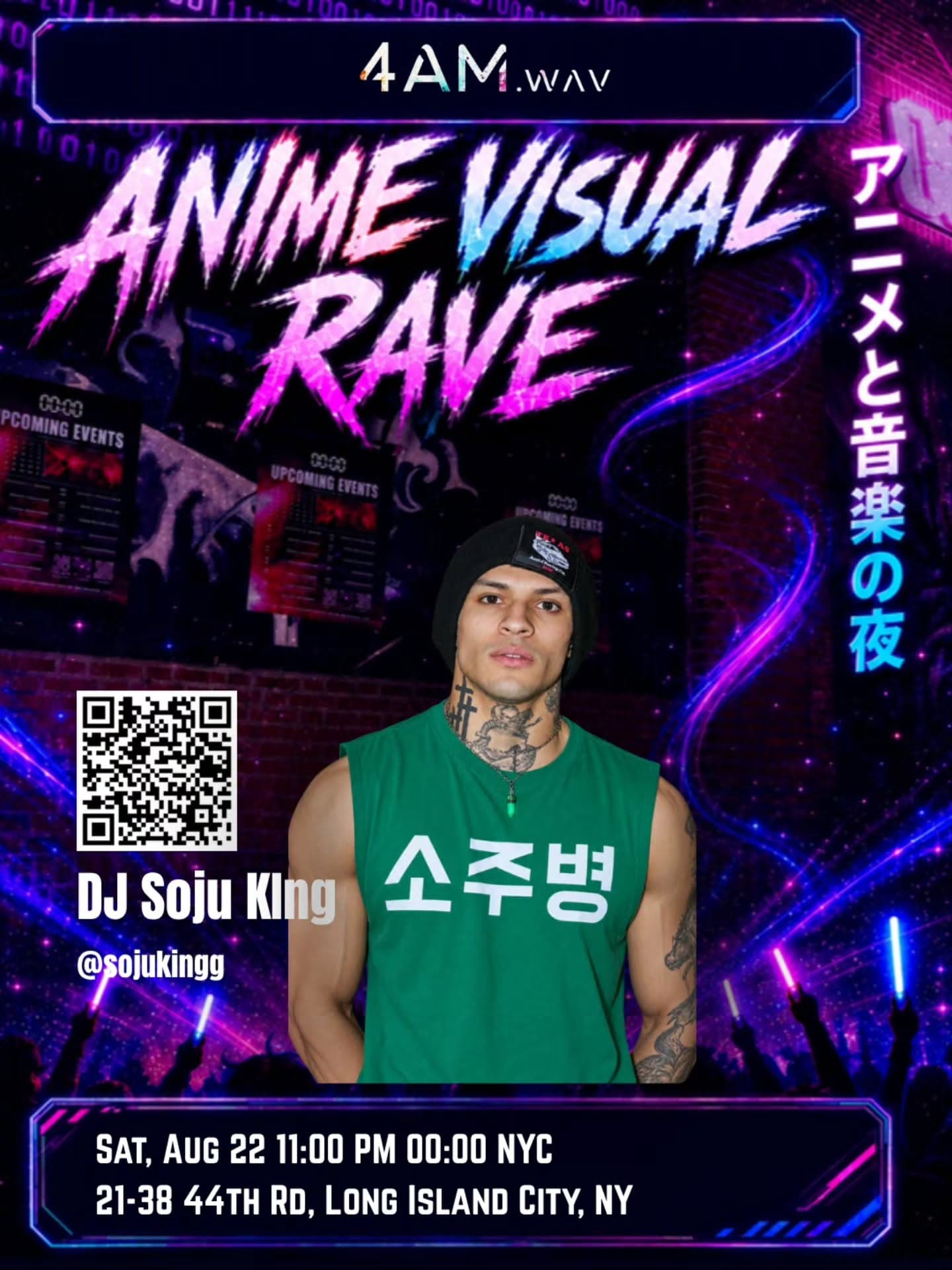 Sound by Soju King — Anime Visual Rave artist flyer